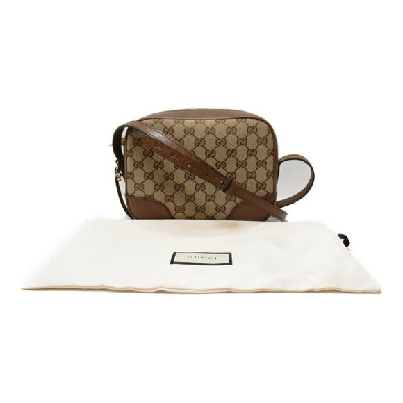 Gucci Shoulder Bag Leather GG Canvas Beige Brown - Picture 7 of 7